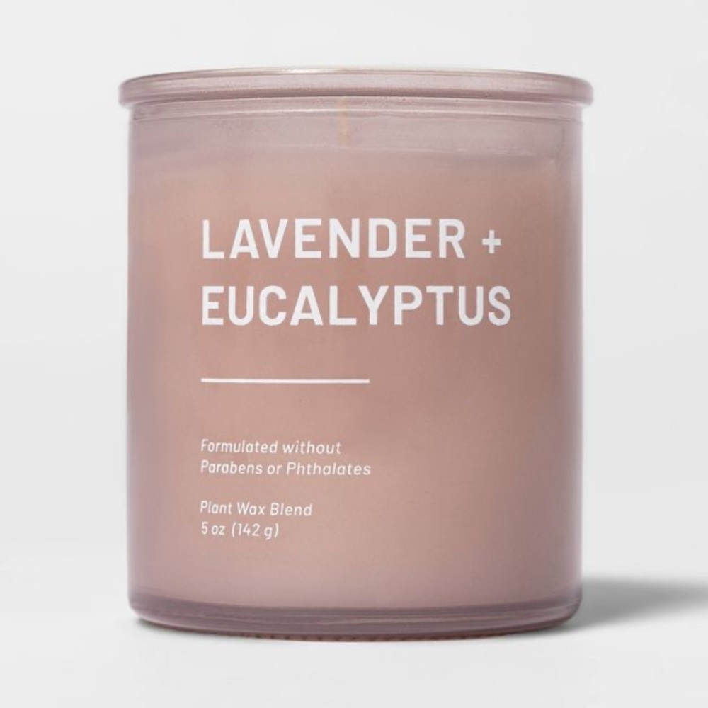 Glass Jar Lavender and Eucalyptus Candle